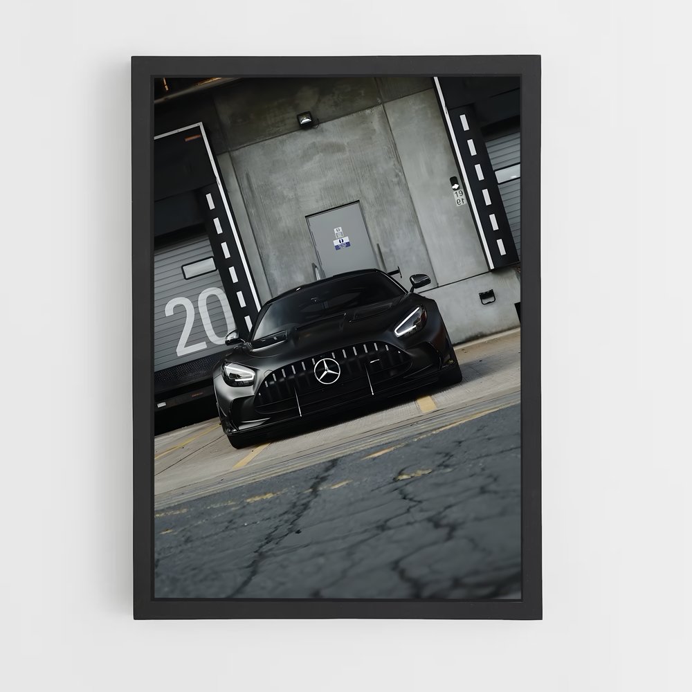 Poster impressionnant Amg GT Black Series – affiche Mercedes (vue 2)